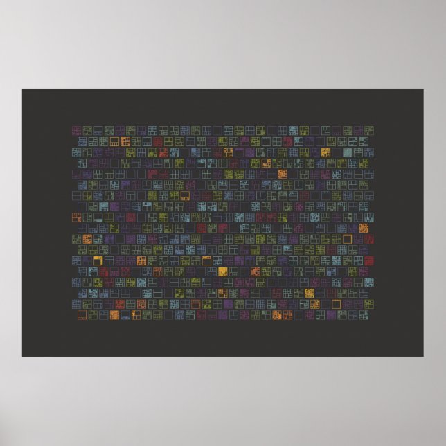 Iconography Data Art - Blocks Poster (Front)