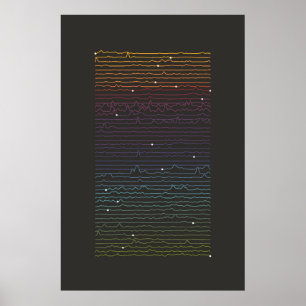 Iconography Data Art - Ridges Poster