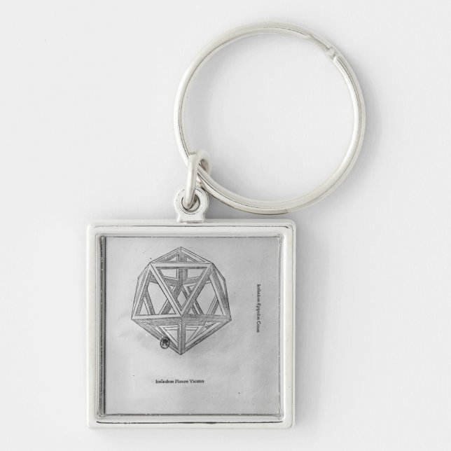 Icosahedron, from 'De Divina Proportione' Keychain (Front)