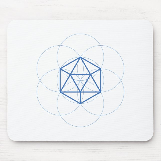 Icosahedron Sacred Geometry Mouse Pad (Front)