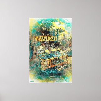 Icream graffiti truck Missiondistrict SanFrancisco Canvas Print