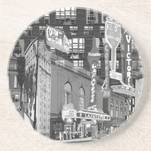 iCu2_BlckWhite Sandstone Coaster