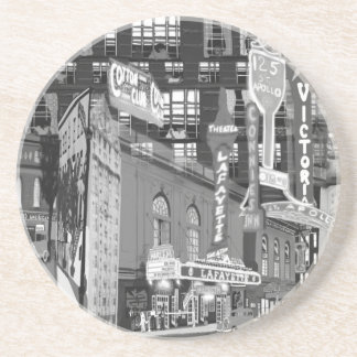 iCu2_BlckWhite Sandstone Coaster