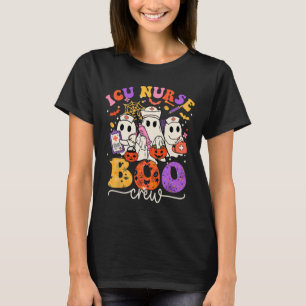 Icu Boo Crew Costume Funny Nurse Ghost Halloween  T-Shirt