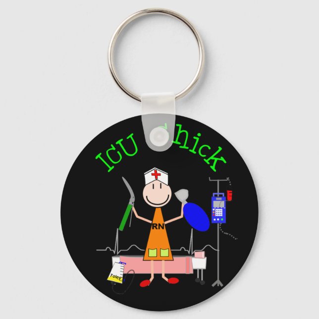 ICU Chick (Nurse) Keychain (Front)