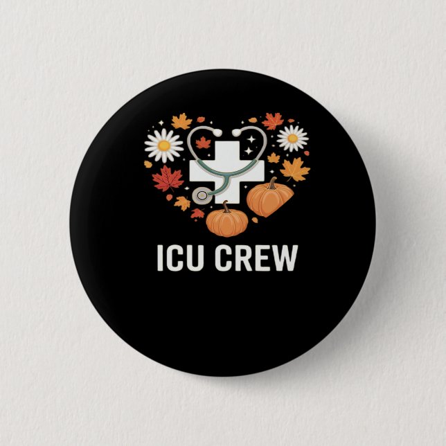 icu crew Classic T-Shirt 2 Inch Round Button (Front)
