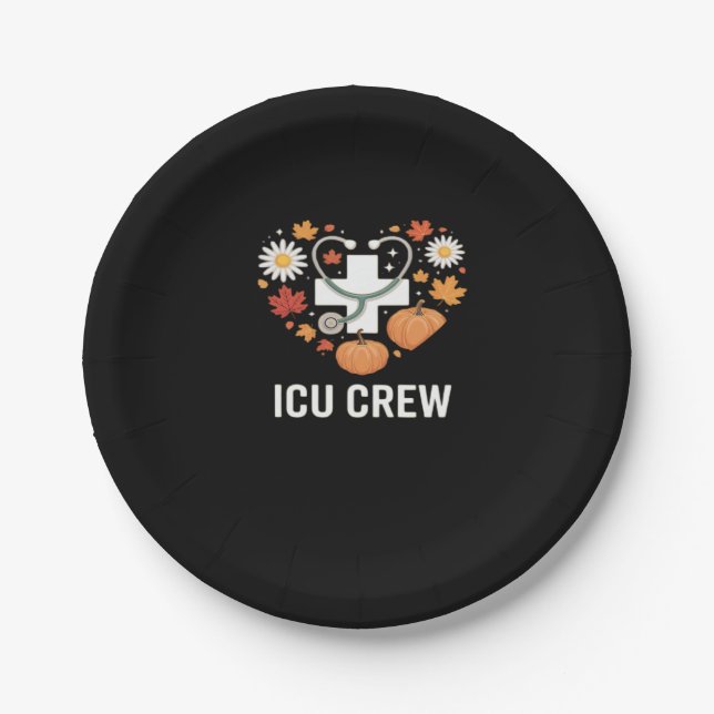 icu crew Classic T-Shirt Paper Plate (Front)