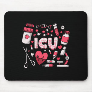 Icu Happy Valentines Day Intensive Care Unit Nurse Mouse Pad