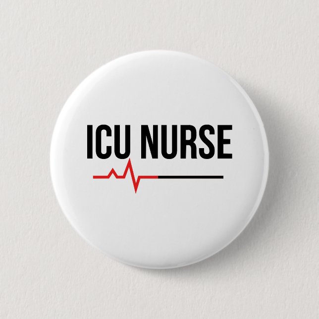 ICU Nurse 2 Inch Round Button (Front)