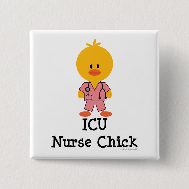 ICU Nurse Chick Button (Front)