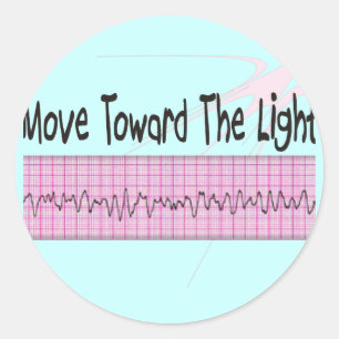 ICU Nurse Gift--Hilarious V-Fib EKG Strip Design Classic Round Sticker