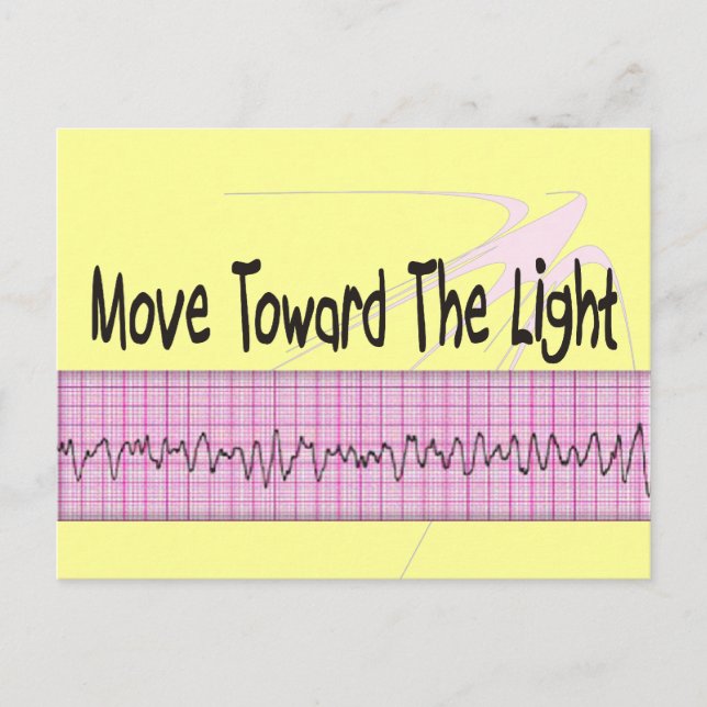 ICU Nurse Gift--Hilarious V-Fib EKG Strip Design Postcard (Front)
