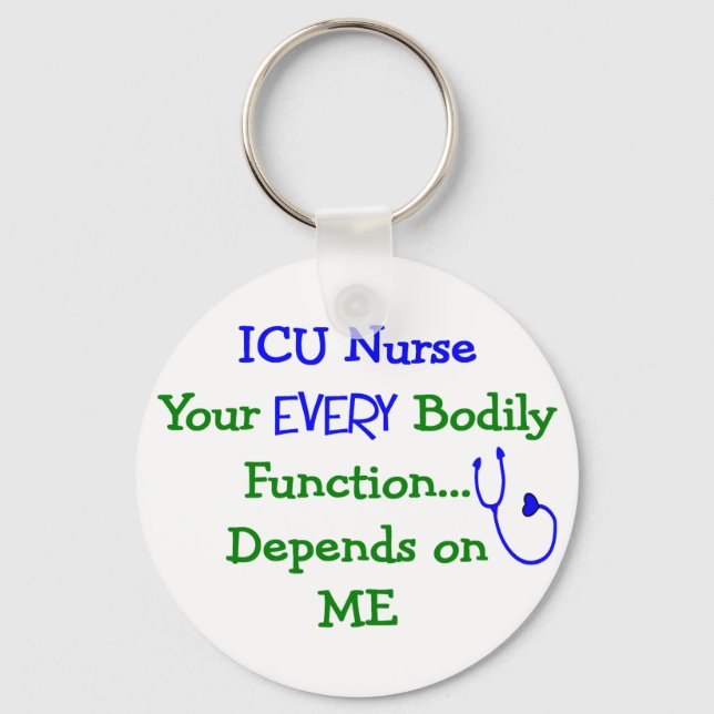 ICU Nurse Gifts Keychain (Front)