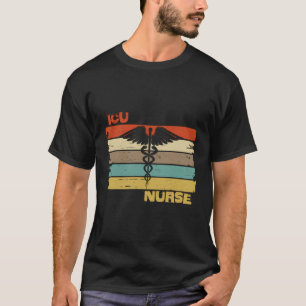 Icu Nurse Intensive Care Unit Vintage Retro T-Shirt