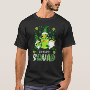 Icu Nurse Squad Nursing St Patrick Day Gnomes Iris T-Shirt