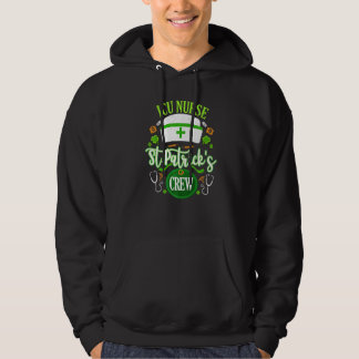 Icu Nurse St Patrick S Day Crew Shamrock Matching Hoodie