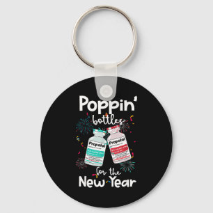 Icu Nurses New Year Eve 2025 Pn Bottles Cu Er Nurs Keychain