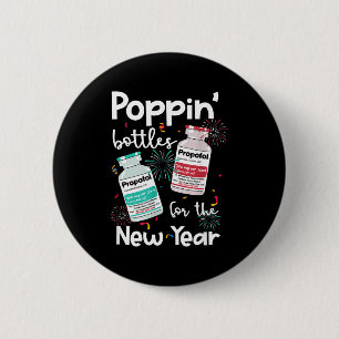 Icu Nurses New Year Eve Outfits Pn Bottles Cu Er N 2 Inch Round Button