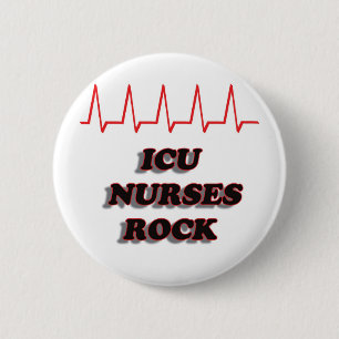 ICU NURSES ROCK 2 INCH ROUND BUTTON