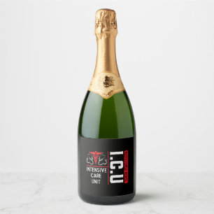 ICU Registered Nurse Medical Intensive Care Unit Sparkling Wine Label