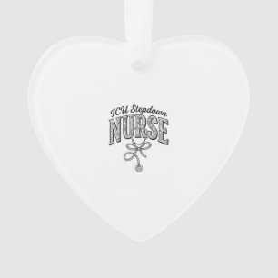 ICU Stepdown Nurse Vintage Floral Stethoscope Shir Ornament