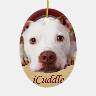 iCuddle Pitbull Ceramic Ornament
