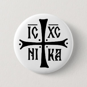 ICXCNIKA cross orthodox religion christianity symb 2 Inch Round Button
