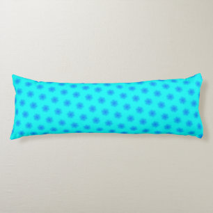 Icy Aqua and Blue Snowflake Pattern Body Pillow