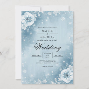 Icy Bloom Archway Wedding Invitation
