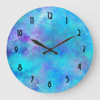 Icy Blue and Purple Watercolor Abstract Design