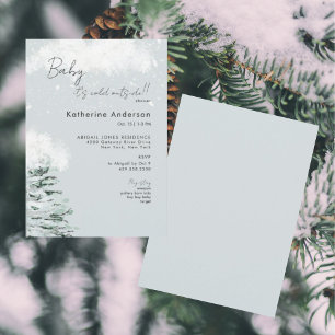 Icy Blue Baby it's Cold Outside Invitation