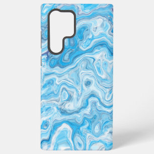 Icy Blue Colourful Abstract Marble Texture Liquid Samsung Galaxy Case