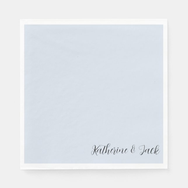 Icy Blue Custom Luncheon Napkins (Front)