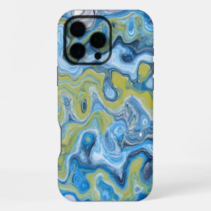 Icy Blue Green Colourful Abstract Marble Texture L iPhone 16 Pro Max Case