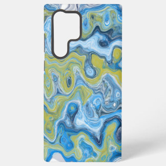 Icy Blue Green Colourful Abstract Marble Texture L Samsung Galaxy Case