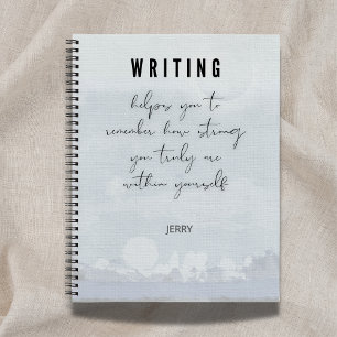 Icy Blue Journal with Name Personalization