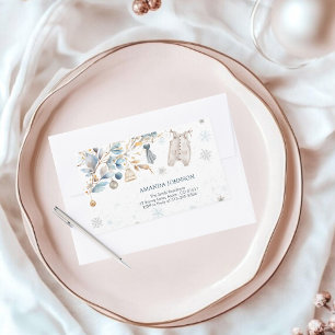 icy blue Little Snowflake Clothesline Envelope Sticker