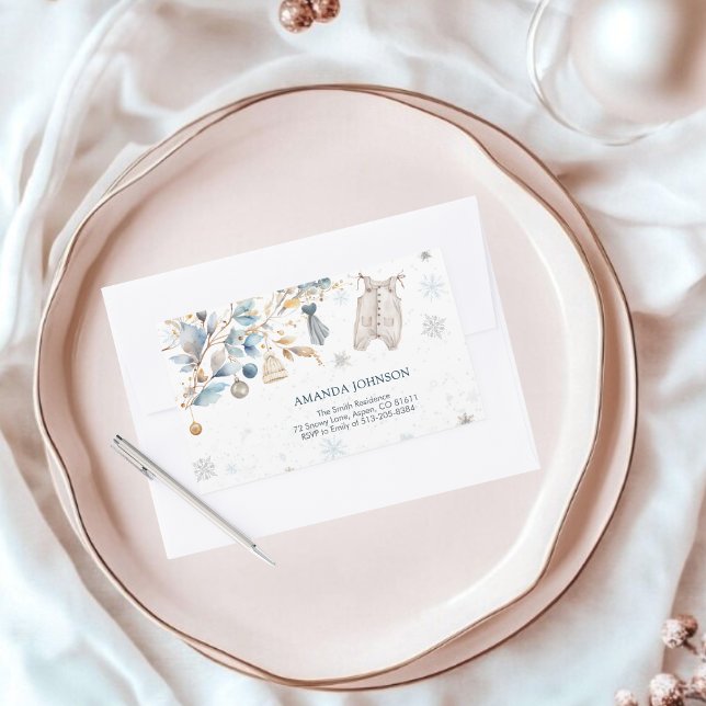 icy blue Little Snowflake Clothesline Envelope Sticker (Creator Uploaded)