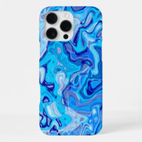 Icy Blue Marble Texture Liquid Metal Abstract