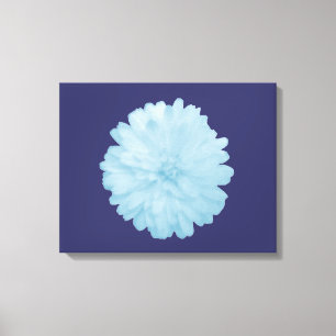 Icy Blue Marigold Canvas Print