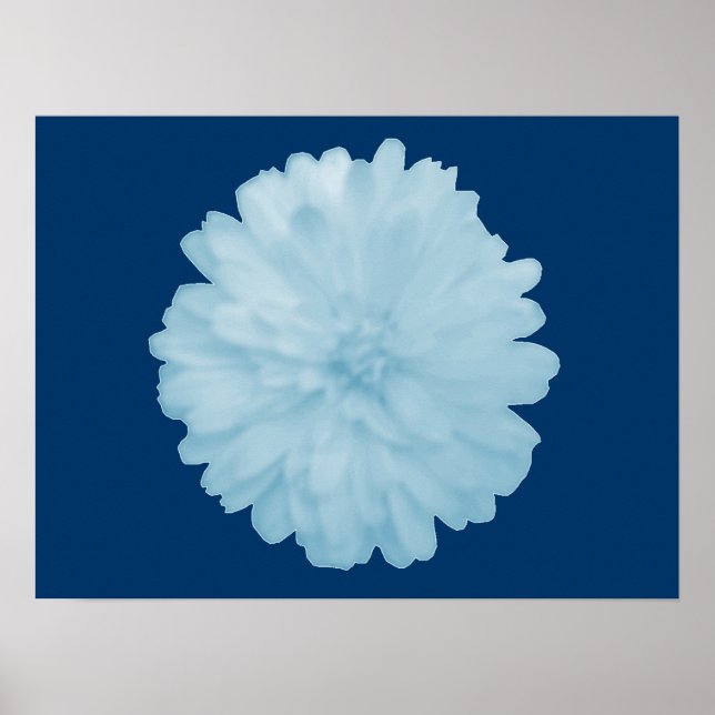 Icy Blue Marigold Poster (Front)