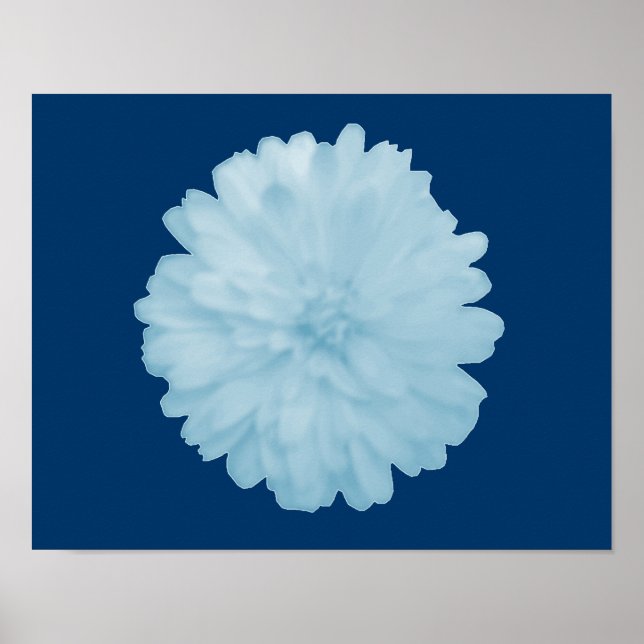 Icy Blue Marigold Poster (Front)