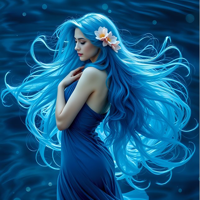 Icy Blue Mermaid Decoupage Paper v2 (Creator Uploaded)