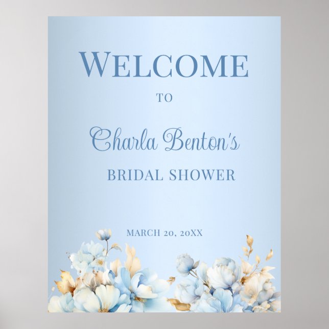 Icy Blue Romance Welcome Poster (Front)