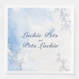 Icy Blue snow flake wedding Napkin