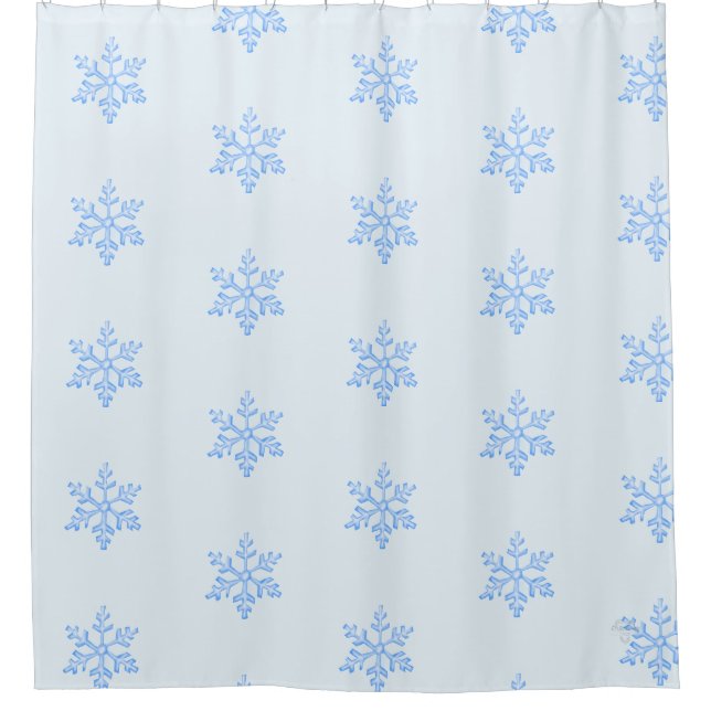 Icy Blue Snowflake Pattern Winter Design (Front)