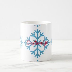 Icy Blue Snowflake Thunder_Cove Coffee Mug