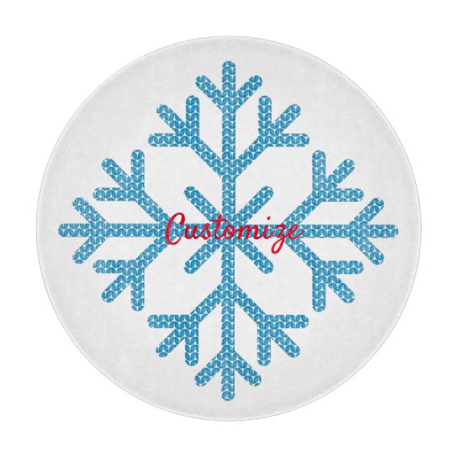 Icy Blue Snowflake Thunder_Cove    Cutting Board (Front)