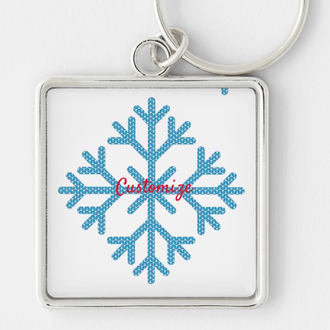 Icy Blue Snowflake Thunder_Cove    Keychain (Front)