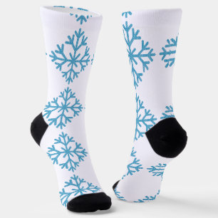 Icy Blue Snowflake Thunder_Cove    Socks
